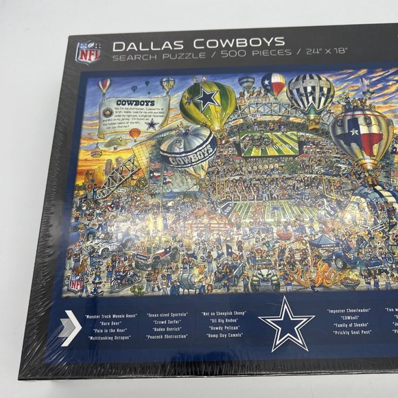 Find Joe Journeyman Dallas Cowboys Jigsaw Puzzle 500 Pieces New 24" x 18" - Picture 2 of 4